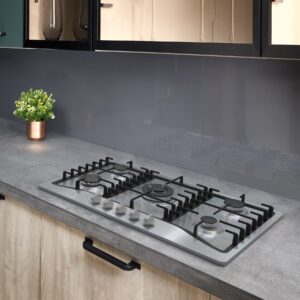 Parrilla gas empotrable 90cm, 5 quem, acero inox, RIVIERA - Imagen 6