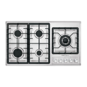 Parrilla gas empotrable 90cm, 5 quem, lateral, inox, RIVIERA