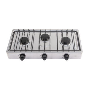 Parrilla de gas de sobreponer 3 quemadores, inox, FOSET