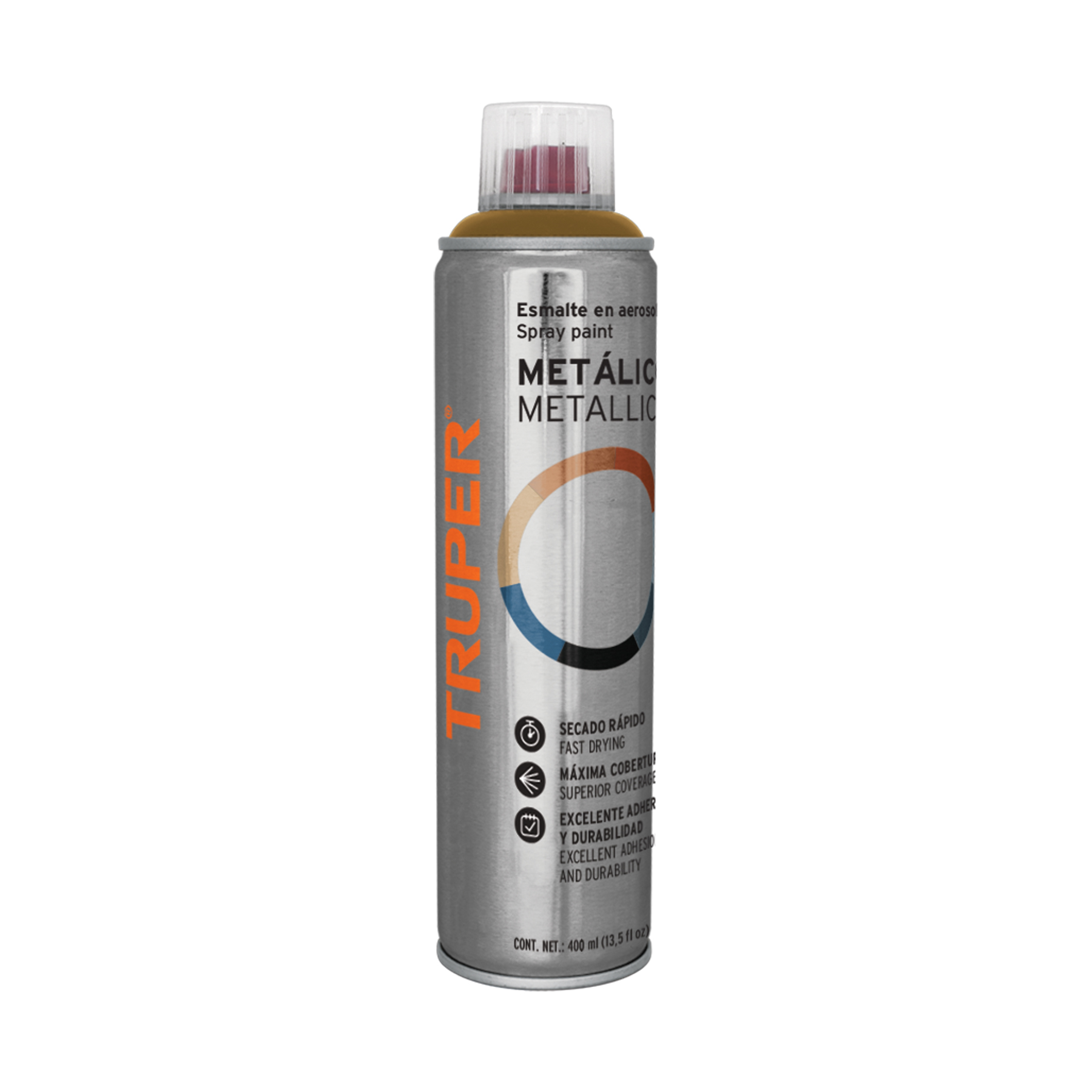 Pintura en aerosol, cobre metálico, bote esbelto, 400 ml - Imagen 2