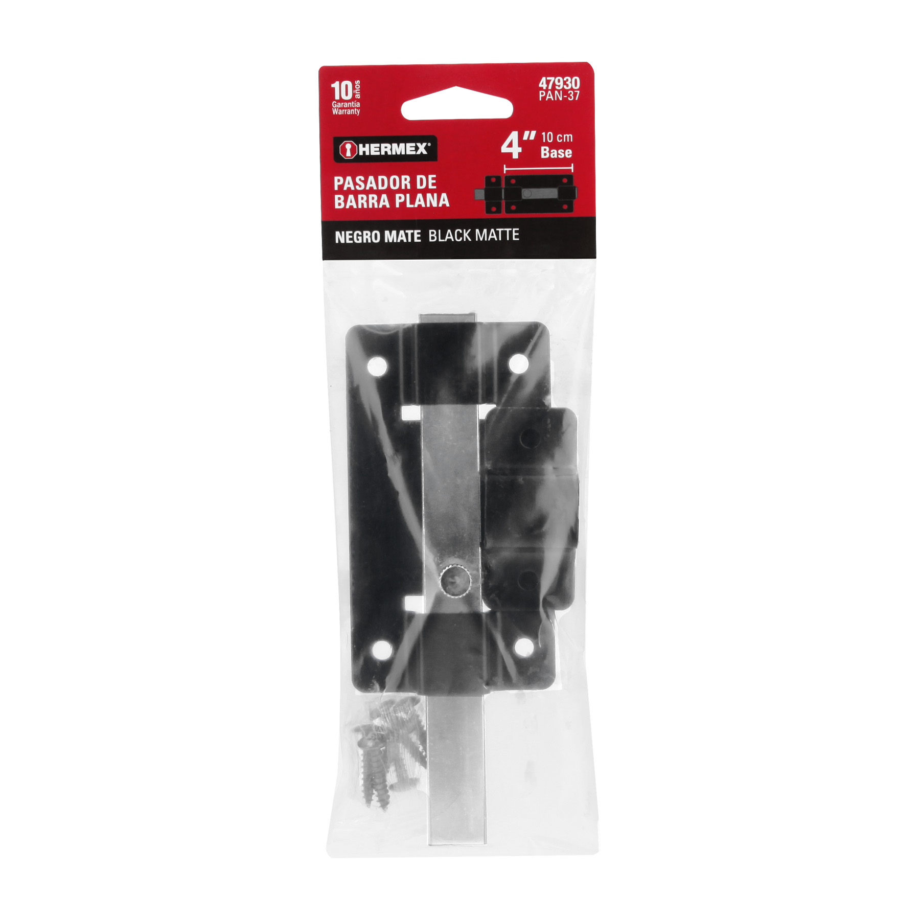 Pasador de barra plana 4', negro, HERMEX - Imagen 5