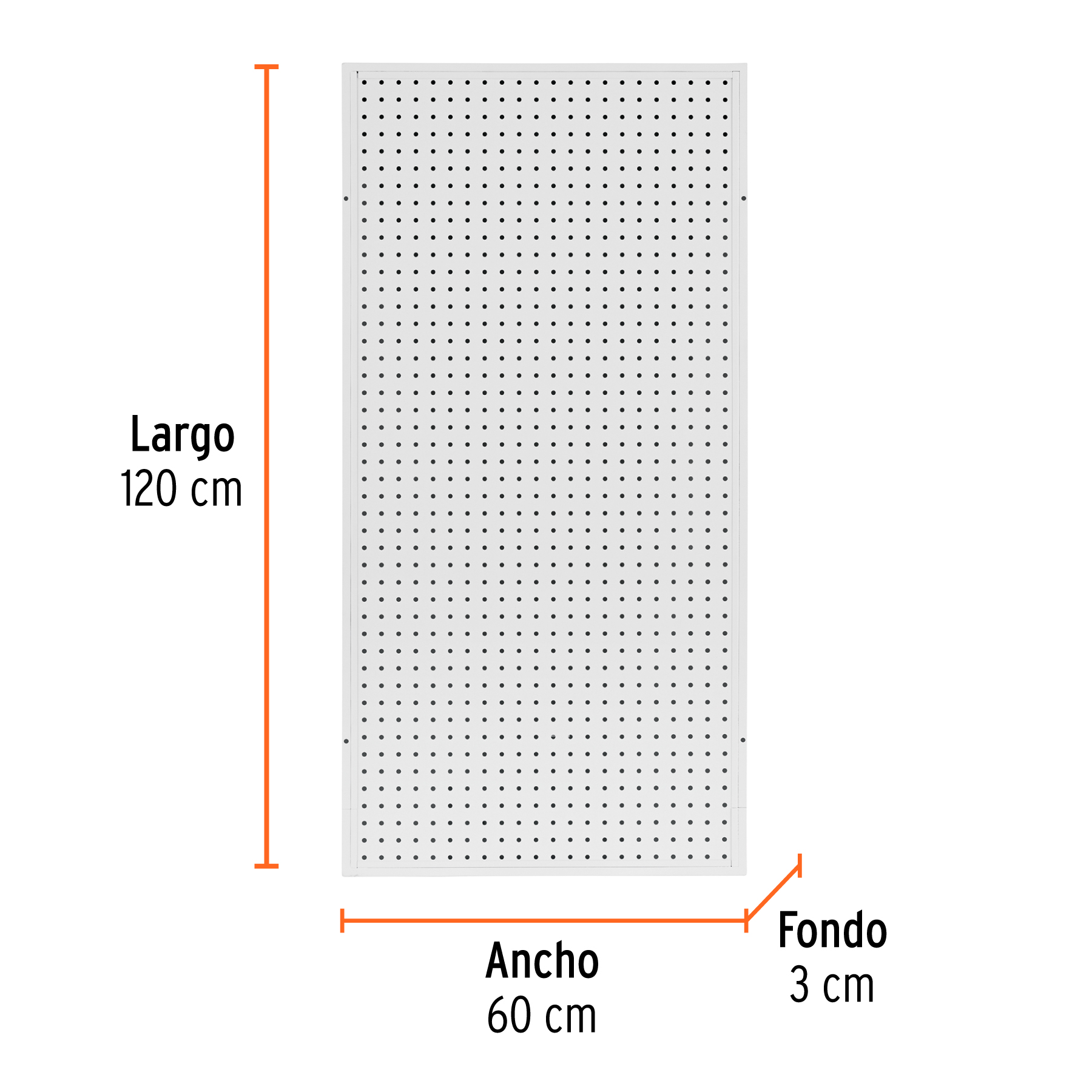 Panel perfocel 60 x 120 cm, TRUPER - Imagen 4
