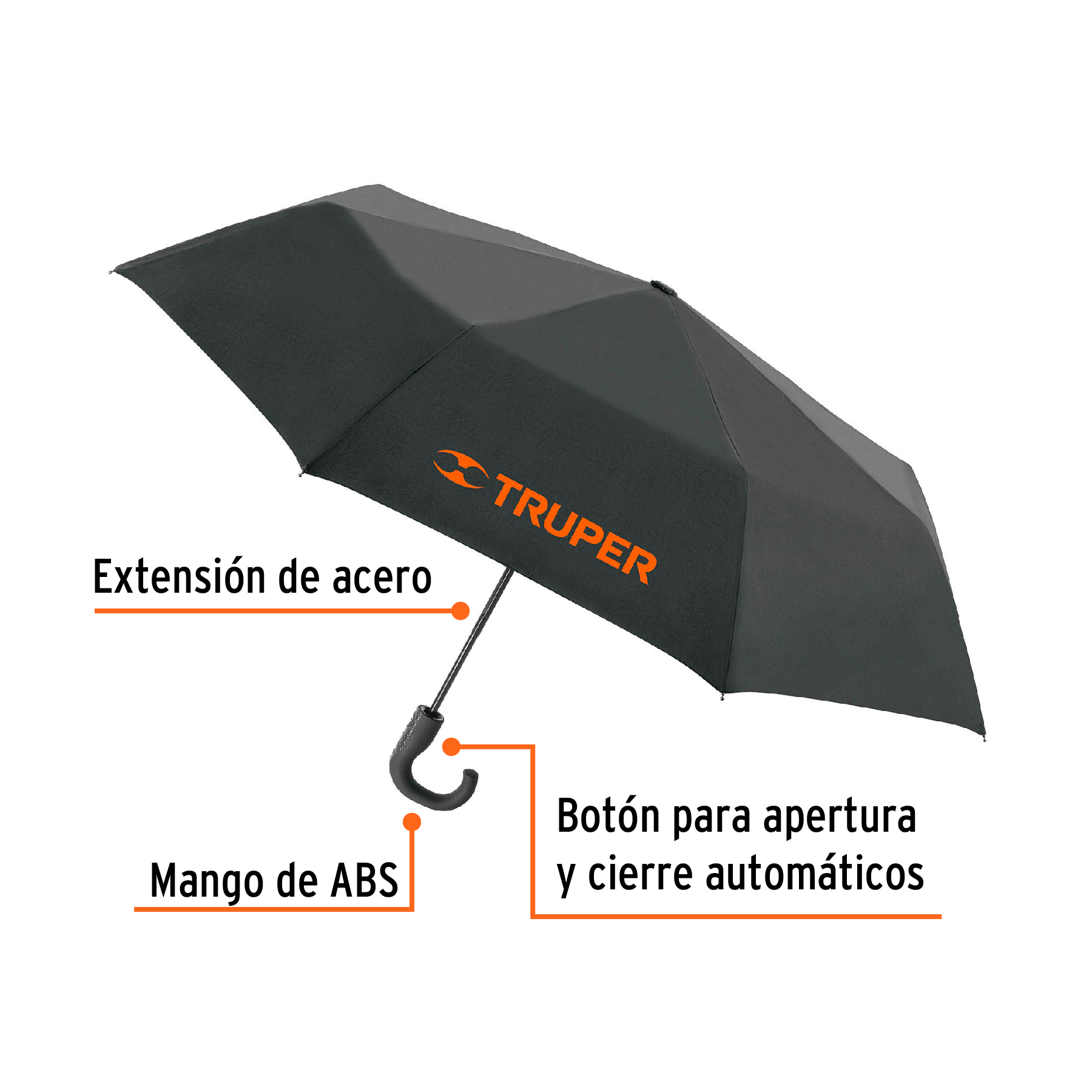 Paraguas compacto de 100 cm, TRUPER - Imagen 3