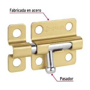 Pasador de barril de acero latón 2', HERMEX - Imagen 3