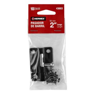 Pasador de barril 2' de acero acabado negro, HERMEX - Imagen 5