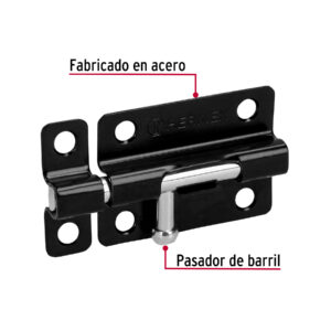 Pasador de barril 3' de acero acabado negro, HERMEX - Imagen 4