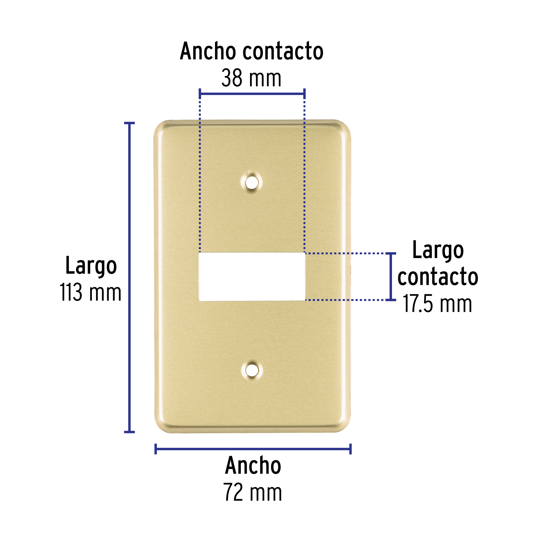 Placa 1 módulo, de aluminio, línea Económica, VOLTECK - Imagen 3