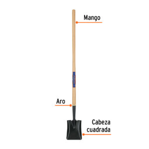 Pala cuadrada Classic Gardener, mango 45', TRUPER - Imagen 3