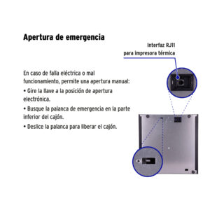 Cajón de dinero para 5 billetes y 8 monedas, VOLTECK - Imagen 6