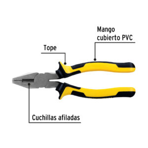 Pinza para electricista 8' mango Comfort Grip, PRETUL - Imagen 3