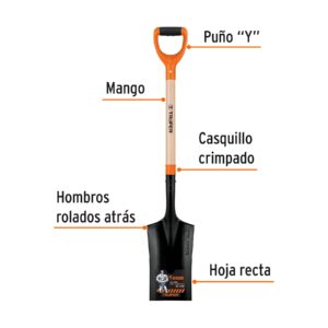 Pala escarramán T-2000, puño 'Y', TRUPER - Imagen 3