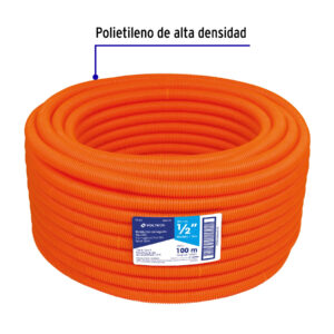 Metro de poliducto 1/2' corrugado flex. s/guía, rollo 100 m - Imagen 3