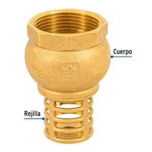 Pichancha con rejilla de latón 1-1/4', FOSET - Imagen 3