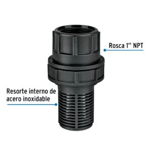 Válvula de pie (pichancha) de 1' de polipropileno, FOSET - Imagen 4