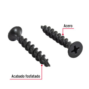 100 pijas #10 x 1-1/4'cabeza plana phillips multiusos - Imagen 3