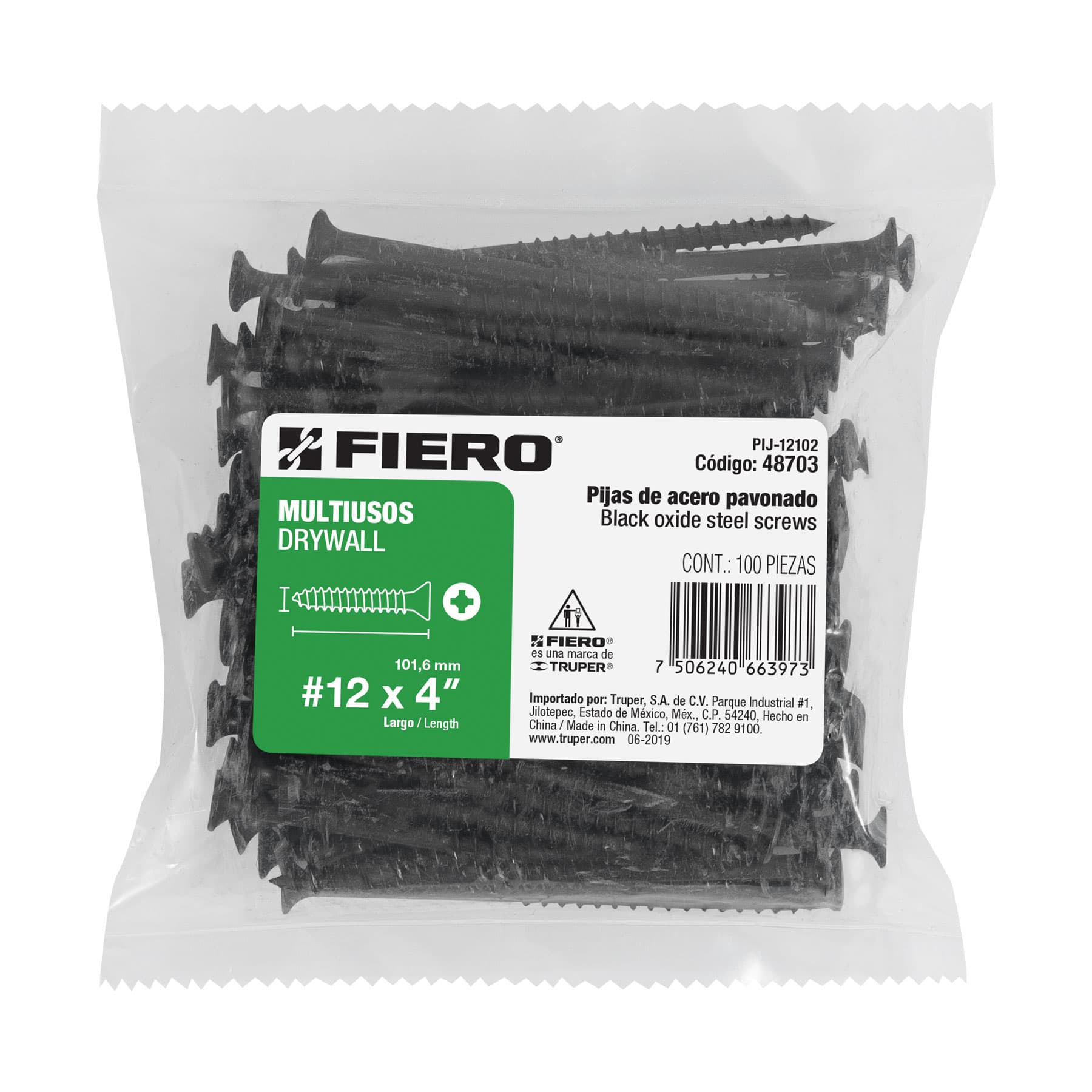100 pijas #12 x 4'cabeza plana phillips multiusos - Imagen 4