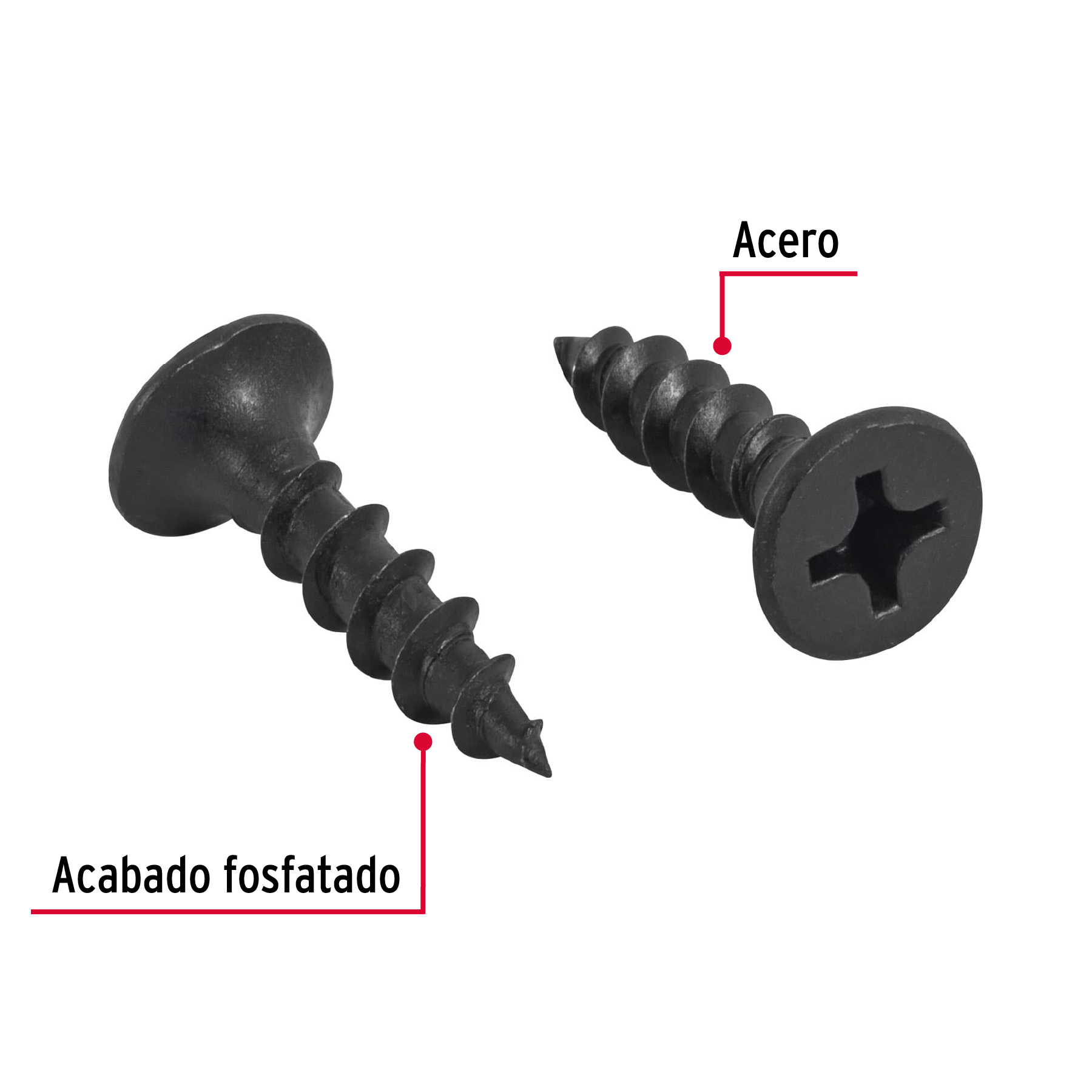 100 pijas #12 x 1'cabeza plana phillips multiusos - Imagen 3