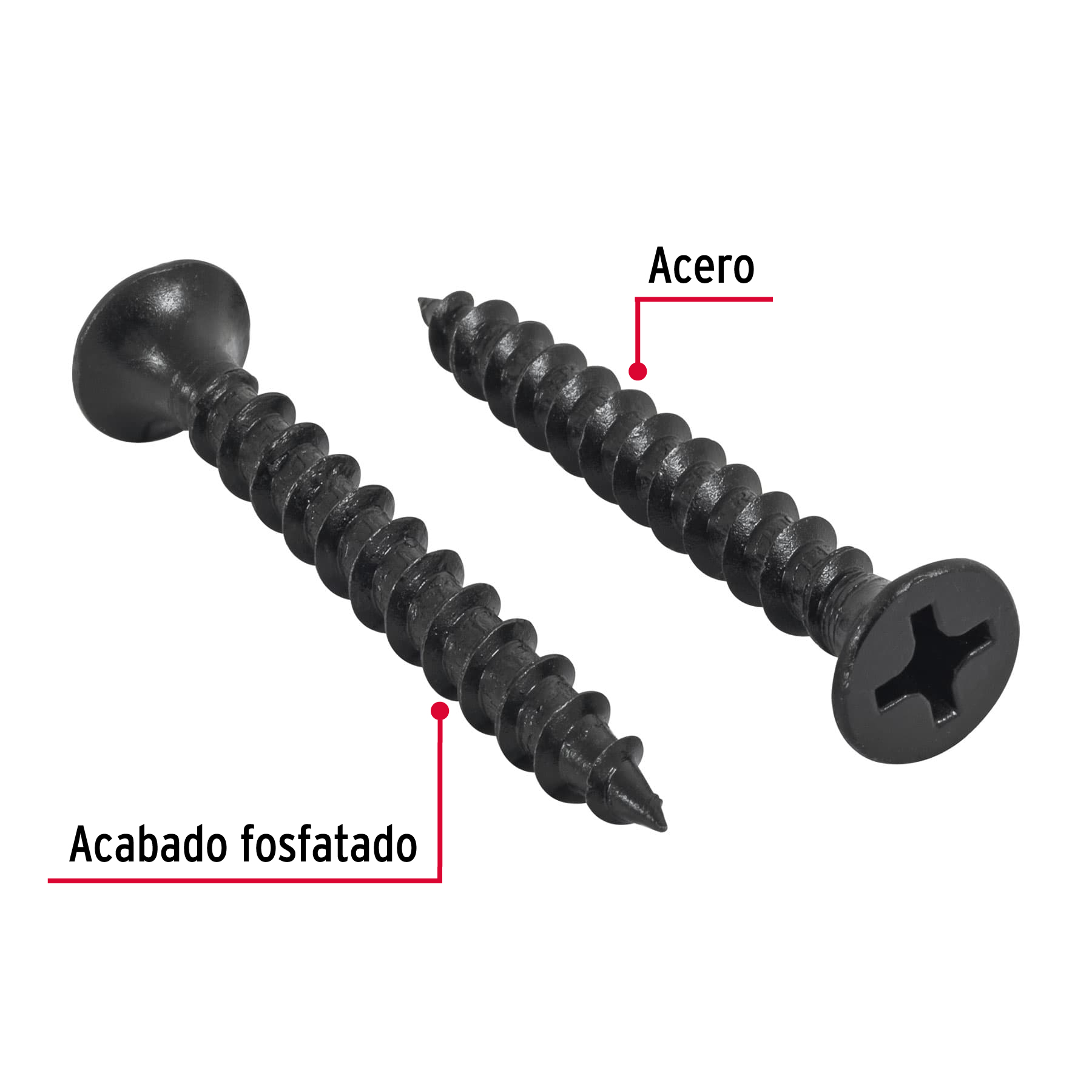 100 pijas #14 x 2'cabeza plana phillips multiusos - Imagen 3