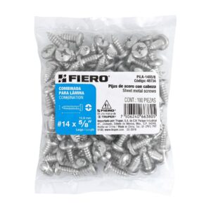 Bolsa con 100 pijas para lámina, #14 x 5/8', FIERO - Imagen 5