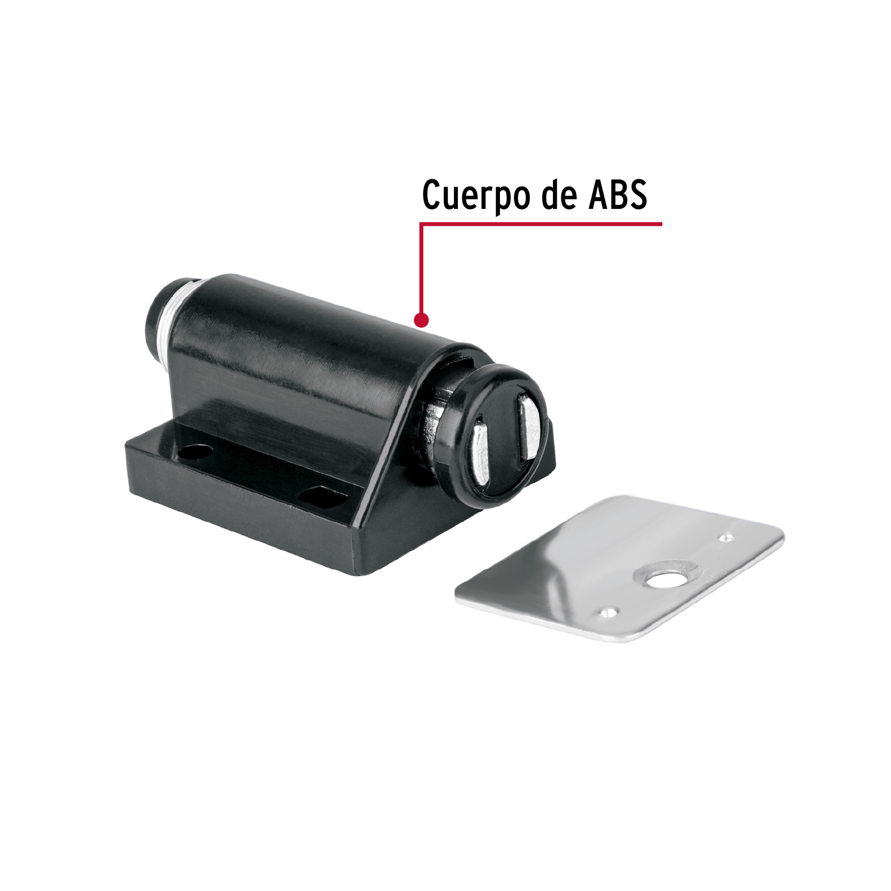 Pistón Magnético para puerta / cajón, negro. HERMEX - Imagen 3