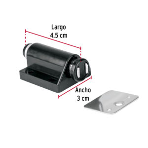 Pistón Magnético para puerta / cajón, negro. HERMEX - Imagen 4