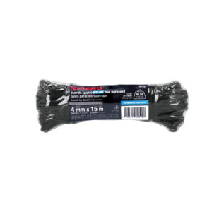 Piola de nylon paracord de 4mm x 15m negro, madeja, FIERO - Imagen 5