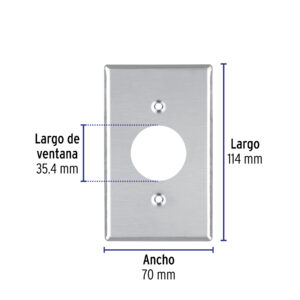 Placa de Acero Inoxidable para contacto sencillo, Standard - Imagen 3