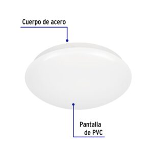 Luminario LED plafón decorativo 15W 6500K, liso, BASIC - Imagen 3
