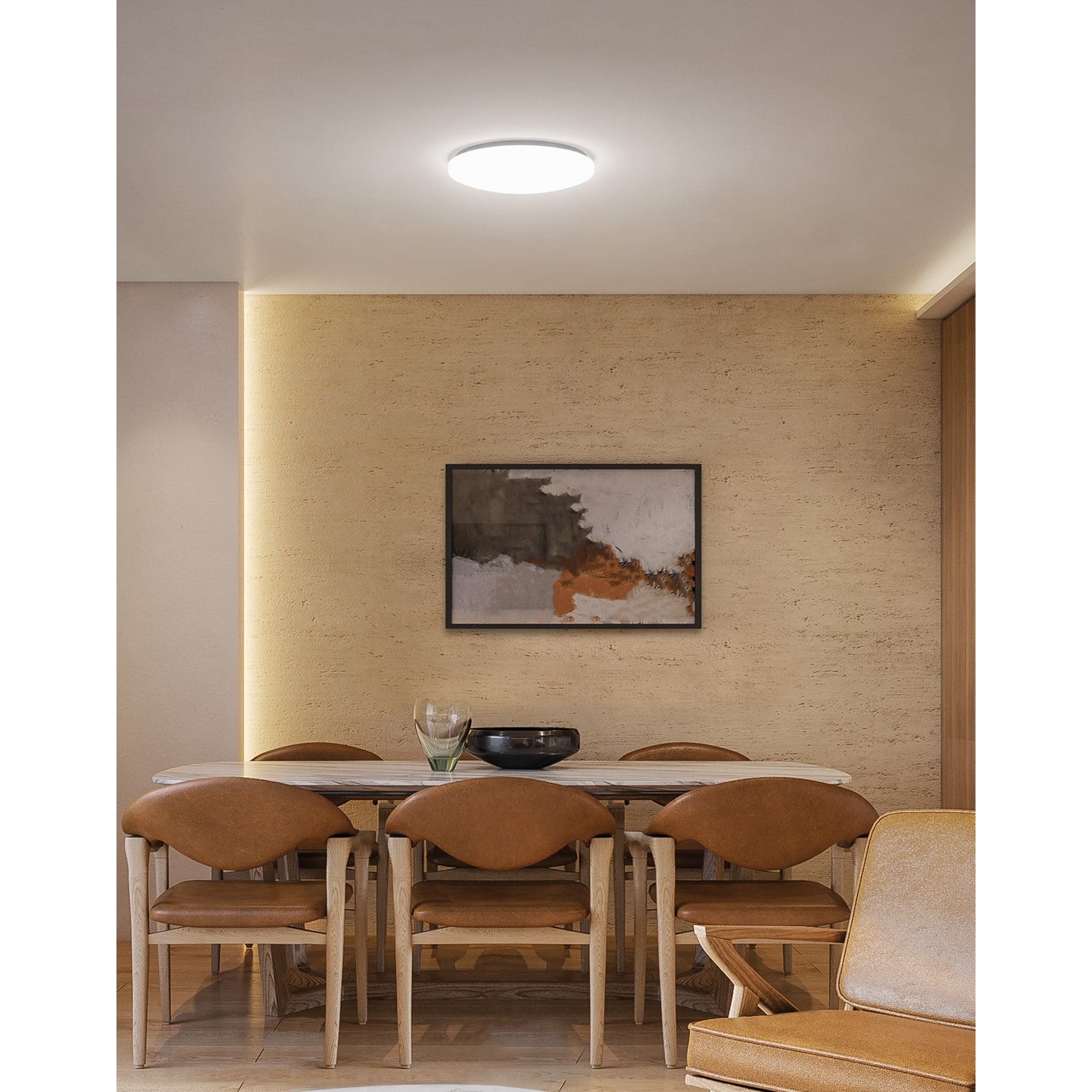 Luminario LED plafón decorativo 18W 6500K, liso, BASIC - Imagen 5