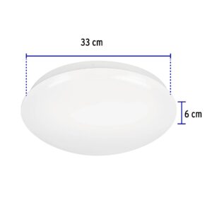 Luminario LED plafón decorativo 18W 6500K, liso, BASIC - Imagen 4