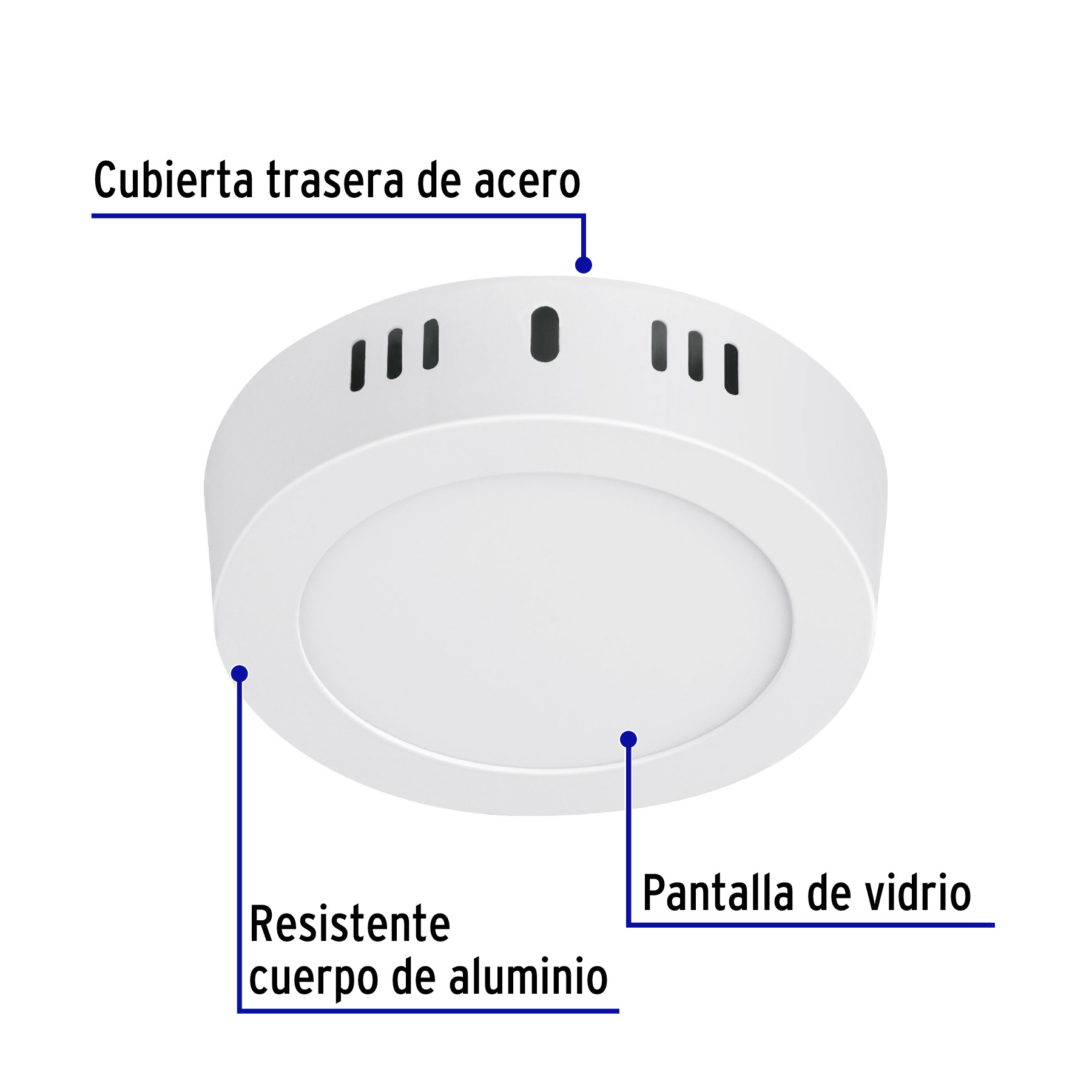 Luminario LED plafón 6W 6500K, redondo, blanco, VOLTECK - Imagen 5