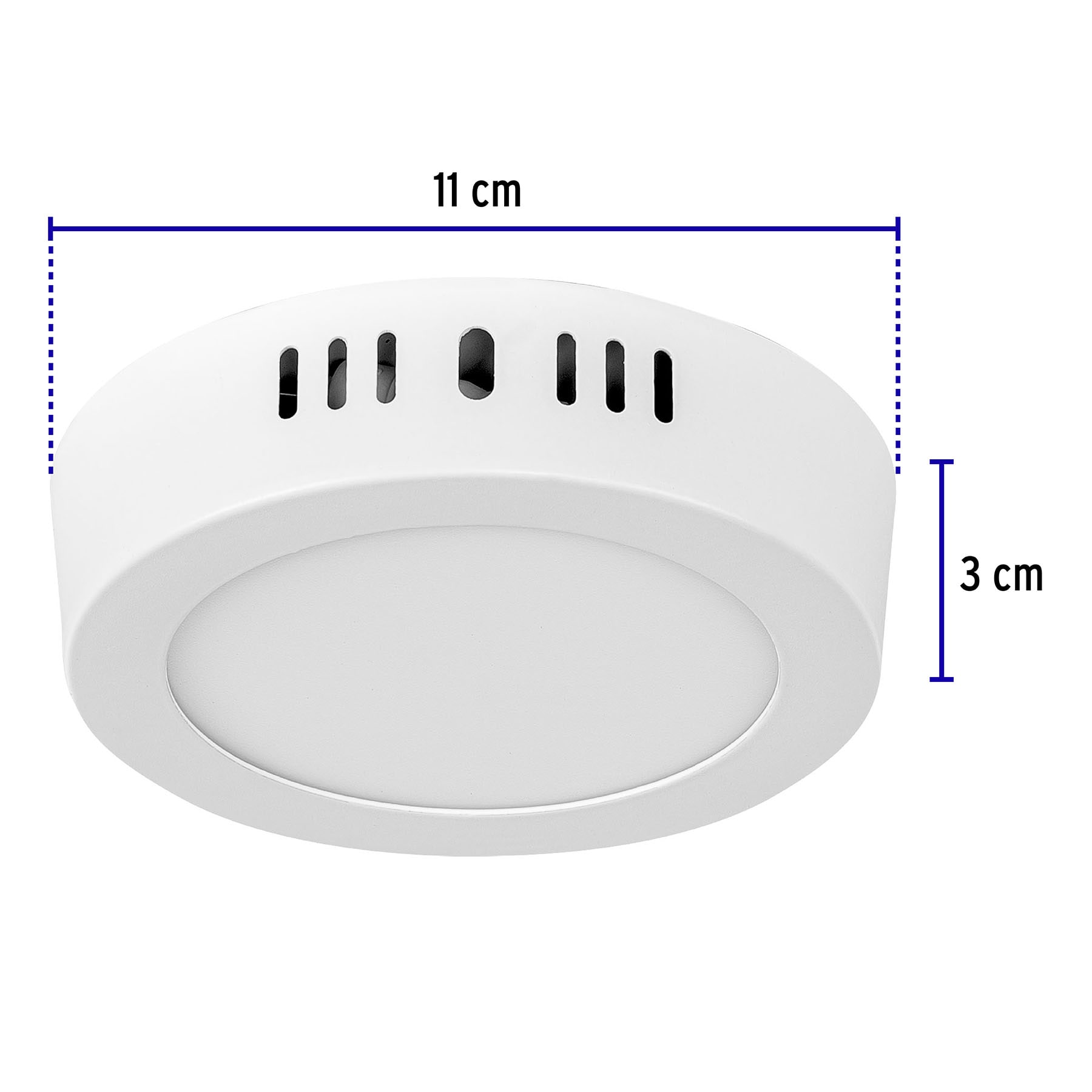 Luminario LED plafón 6W 3000K, redondo, blanco, VOLTECK - Imagen 4