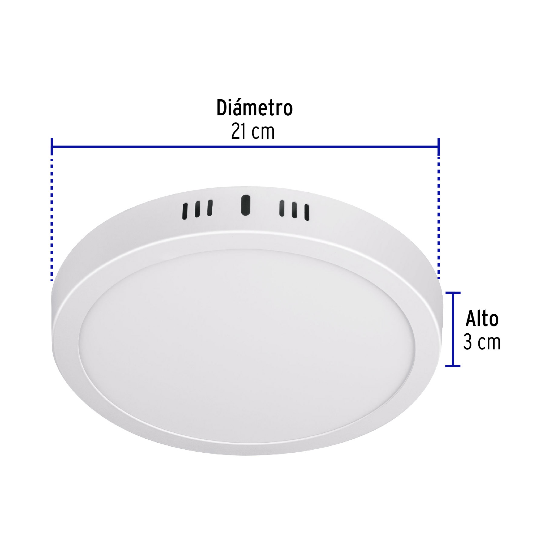 Luminario LED plafón 18W 6500K, redondo, blanco, VOLTECK - Imagen 3