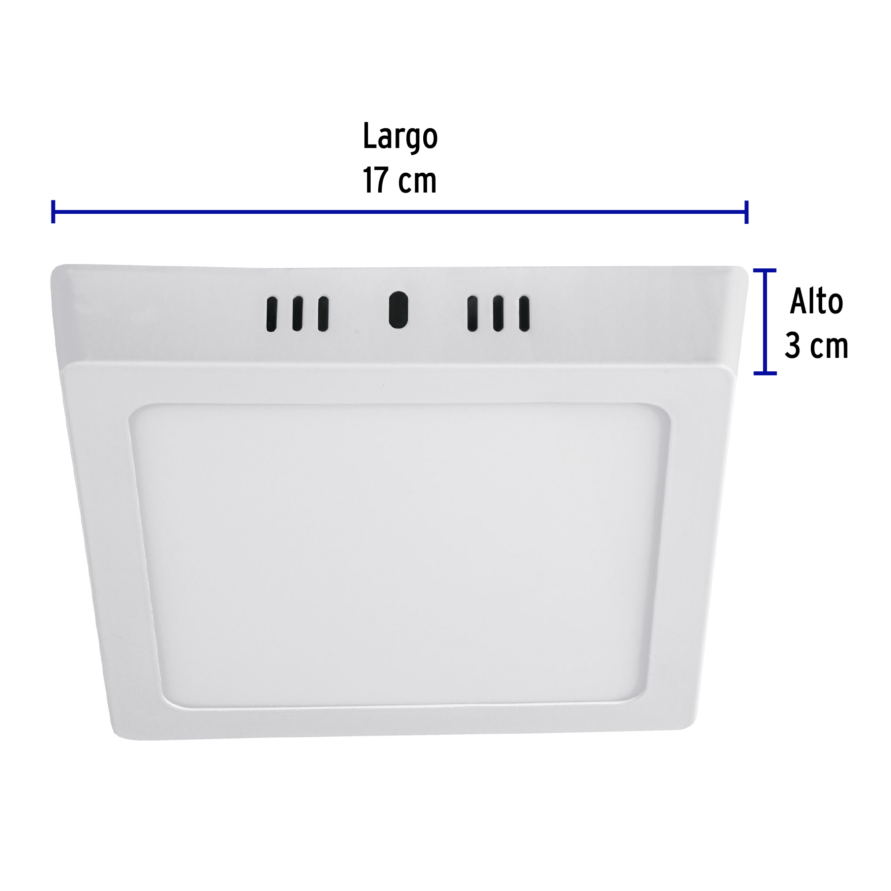 Luminario LED plafón 12W 6500K, cuadrado, blanco, VOLTECK - Imagen 4