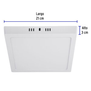 Luminario LED plafón 18W 6500K, cuadrado, blanco, VOLTECK - Imagen 3