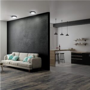 Luminario LED plafón 6W 6500K, redondo, negro, VOLTECK - Imagen 5