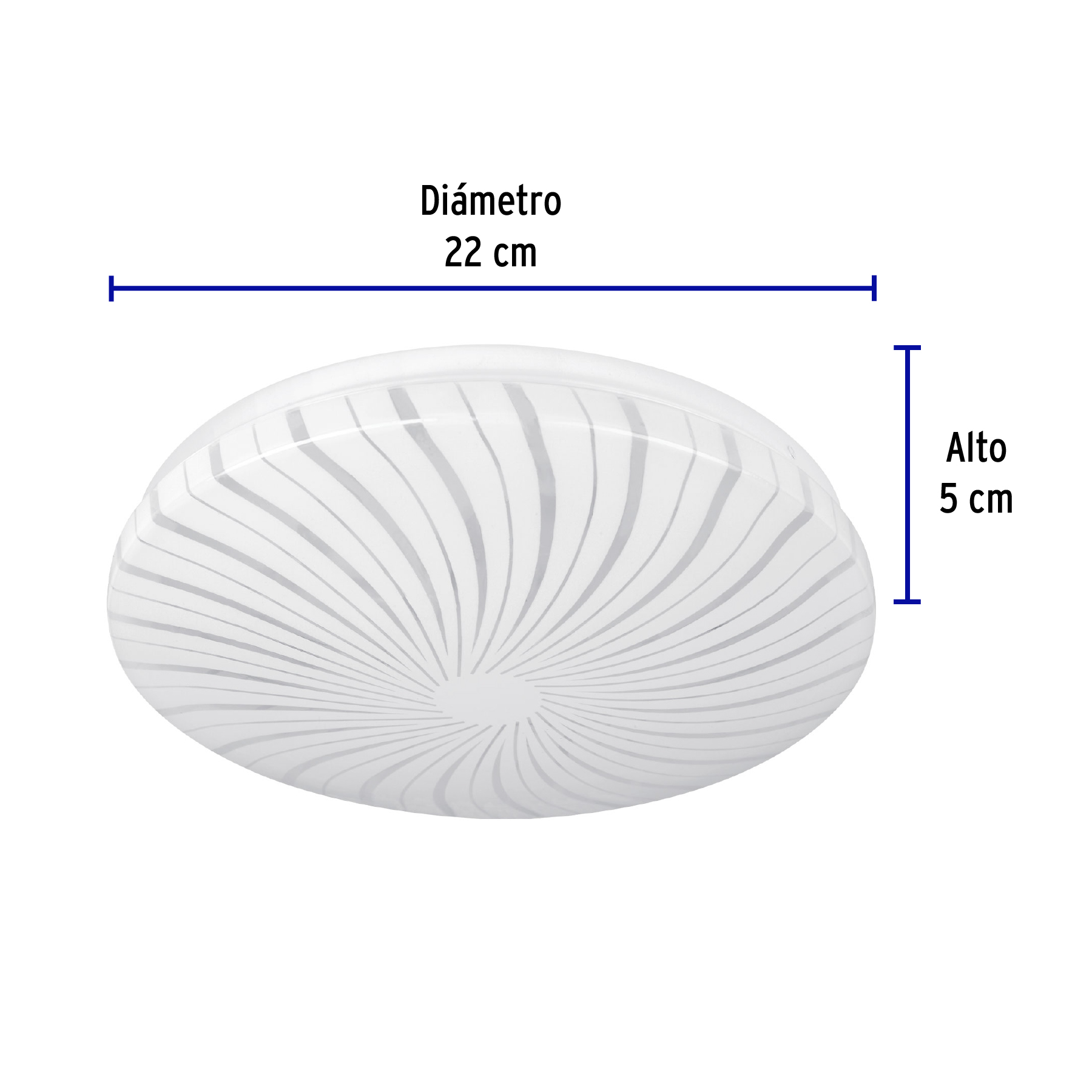 Luminario LED plafón decorativo 8W 3000K, espiral, BASIC - Imagen 4