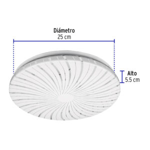 Luminario LED plafón decorativo 15W 6500K, espiral, BASIC - Imagen 3