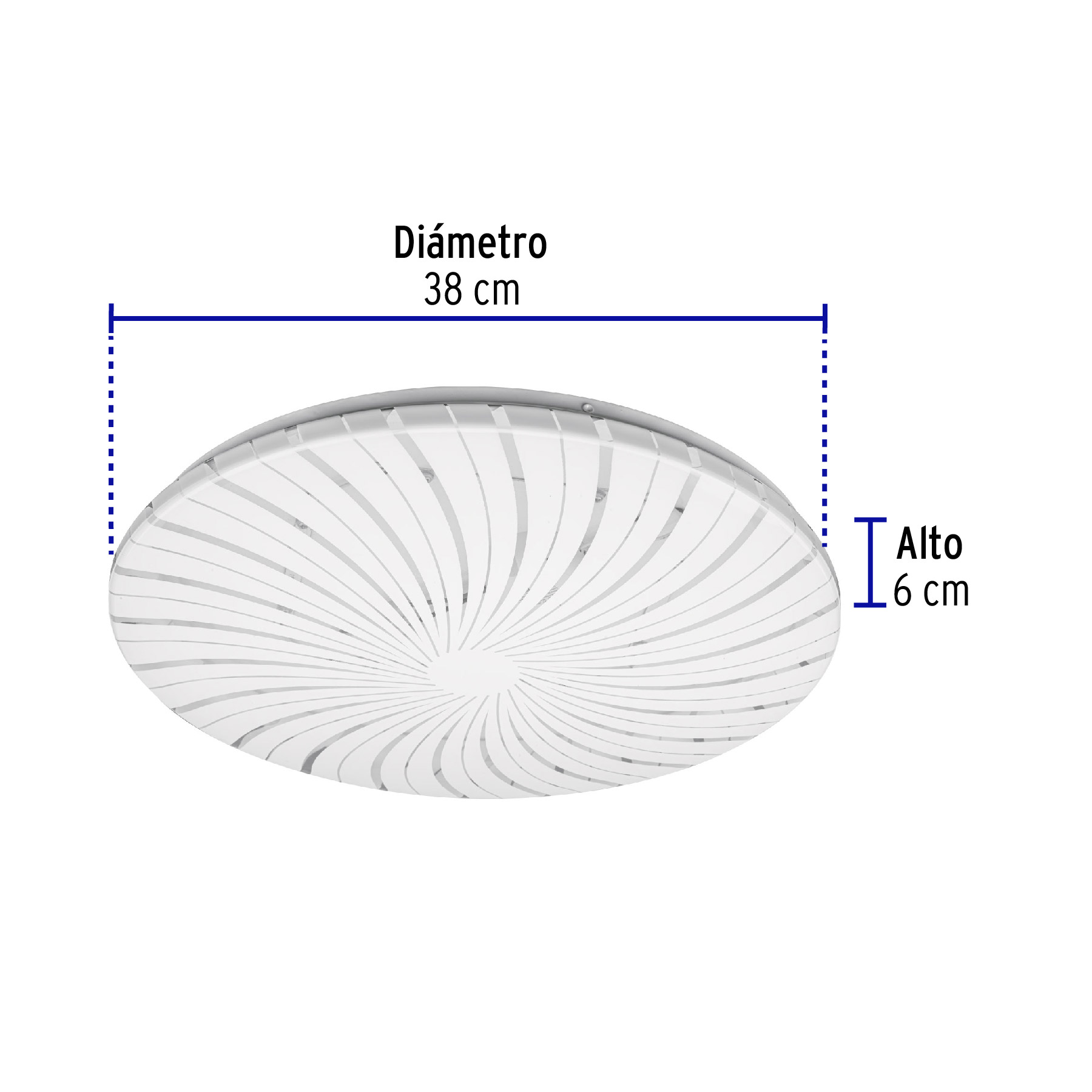 Luminario LED plafón decorativo 22W 6500K, espiral, BASIC - Imagen 4