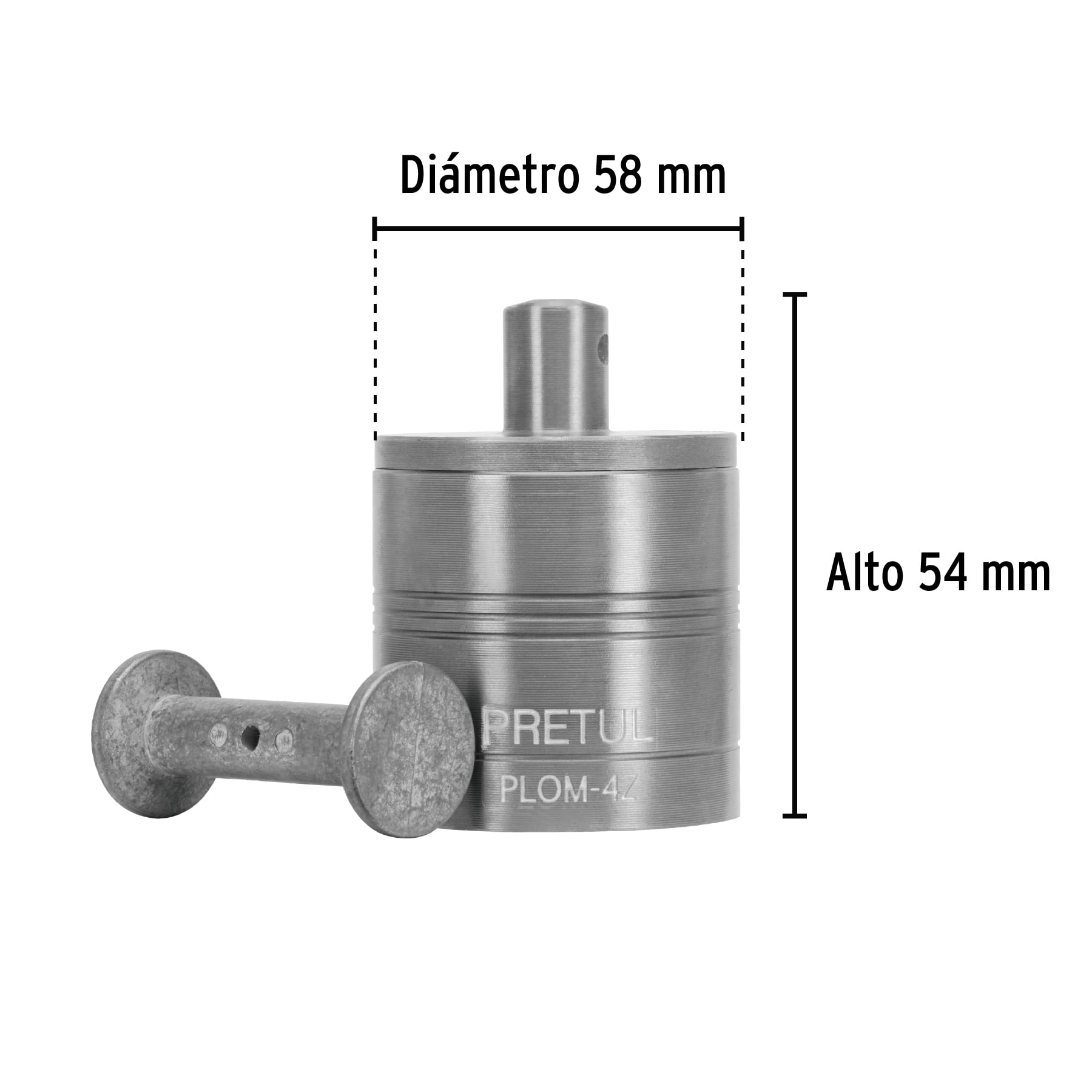 Plomada metálica de 675 g con centro, PRETUL - Imagen 4