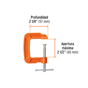 Prensa profunda 2-1/2' de hierro dúctil para carpintería - Imagen 3
