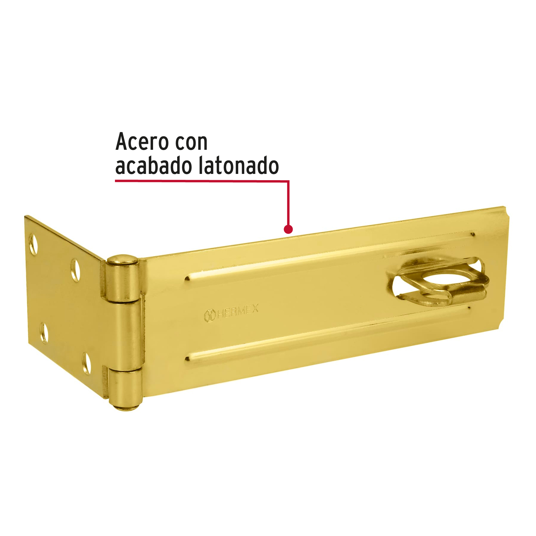 Portacandado de acero latonado 6', HERMEX - Imagen 3