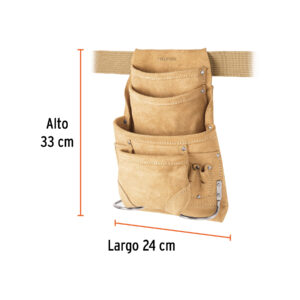 Porta herramientas de carnaza con 12 compartimentos, TRUPER - Imagen 4