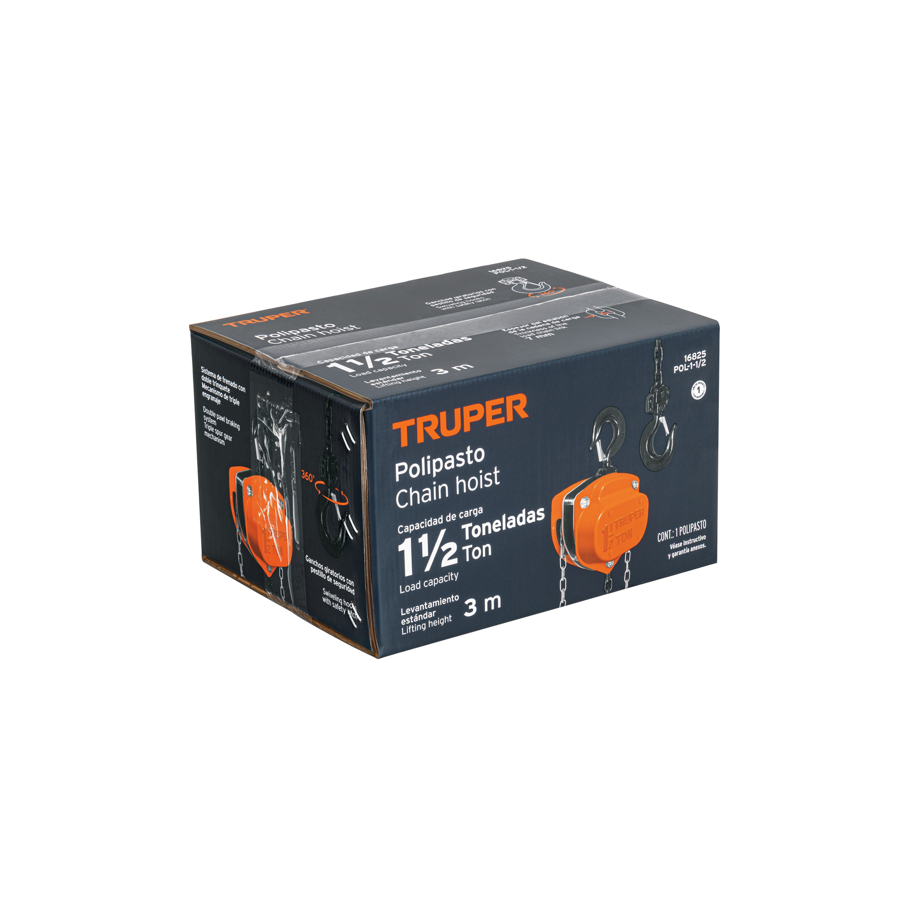 Polipasto de cadena de 1-1/2 ton, TRUPER - Imagen 5