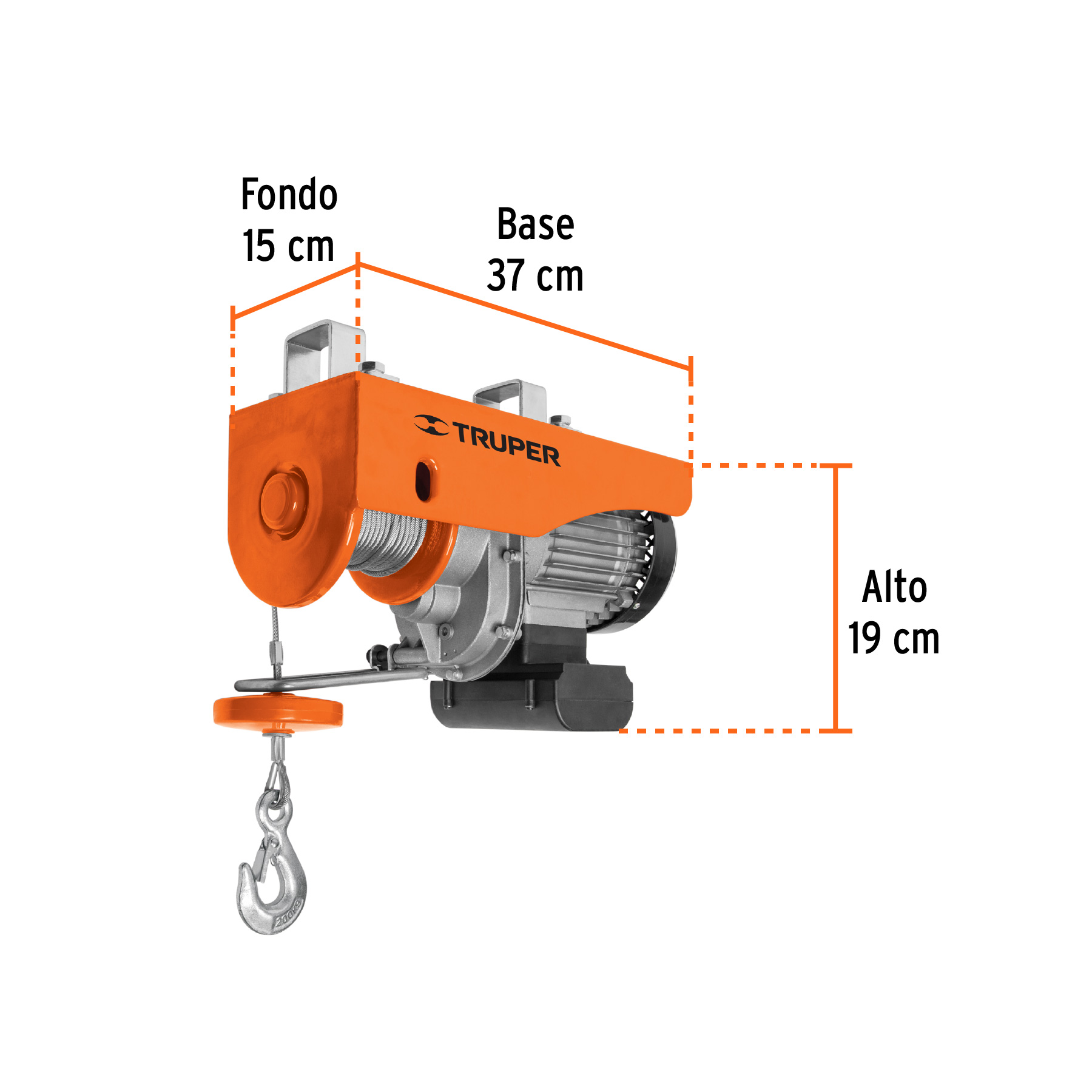 Polipasto eléctrico de 400 kg, TRUPER - Imagen 4
