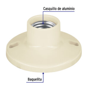 Portalámpara de baquelita, 3-1/2', VOLTECK - Imagen 3