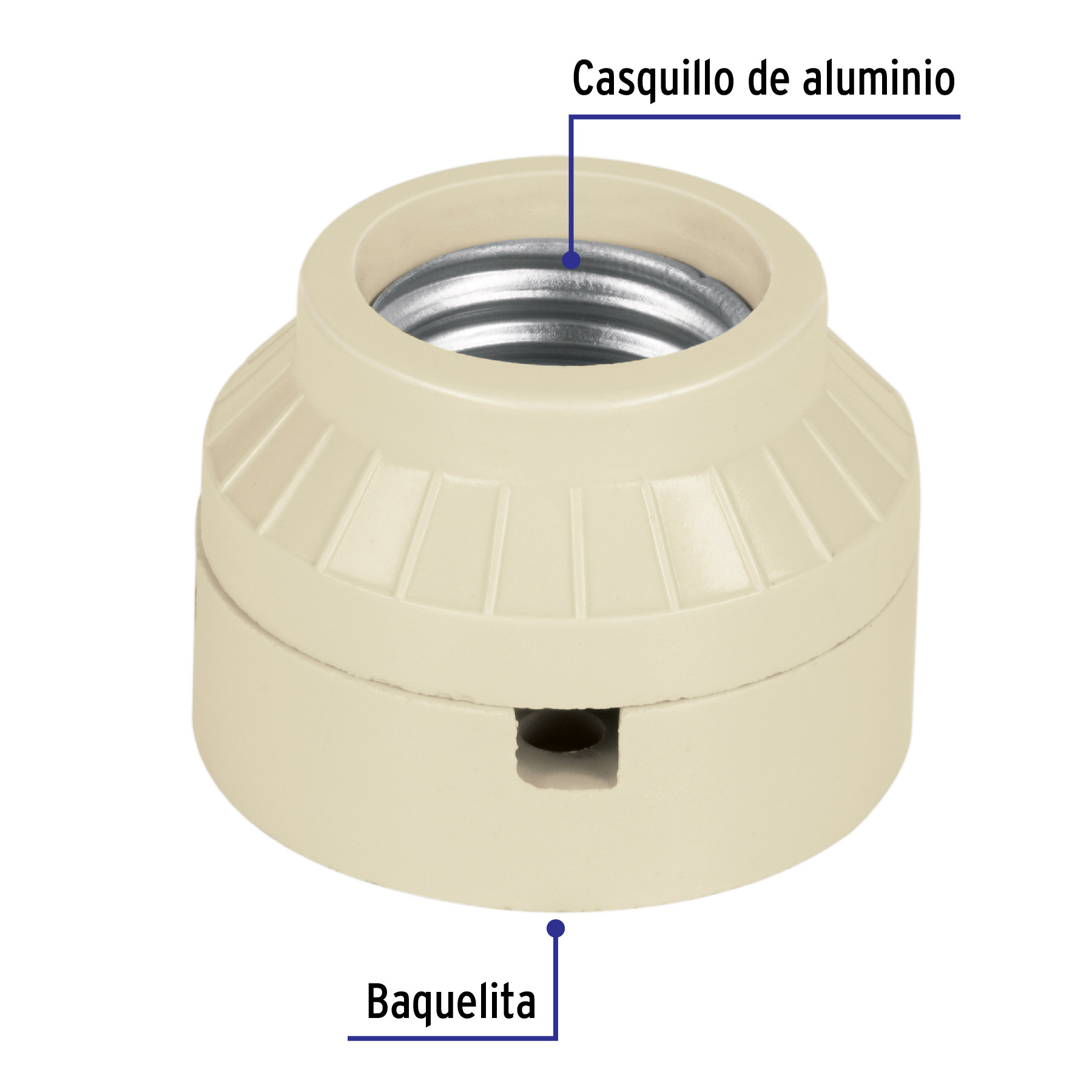 Portalámpara de baquelita, tipo anuncio, VOLTECK - Imagen 3