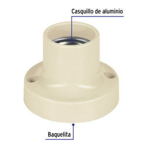 Portalámpara de baquelita, 2-1/4', VOLTECK - Imagen 3