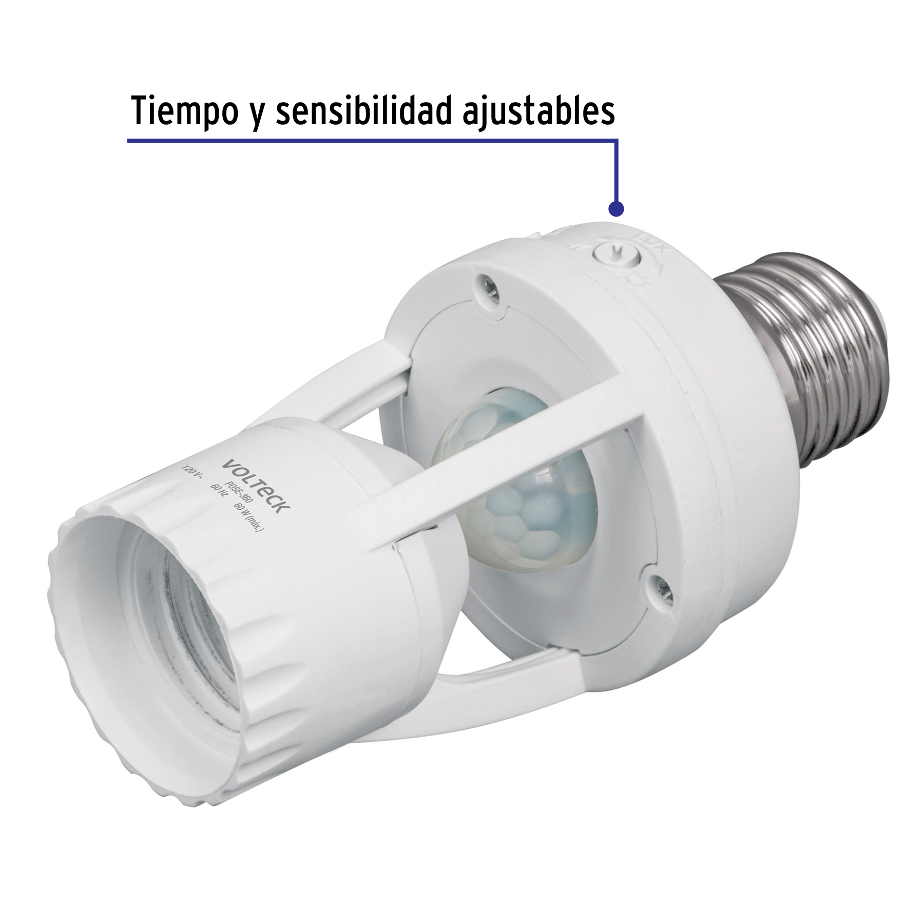 Portalámpara con sensor de movimiento 360°, VOLTECK - Imagen 3
