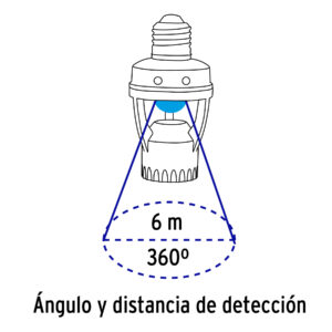 Portalámpara con sensor de movimiento 360°, VOLTECK - Imagen 4